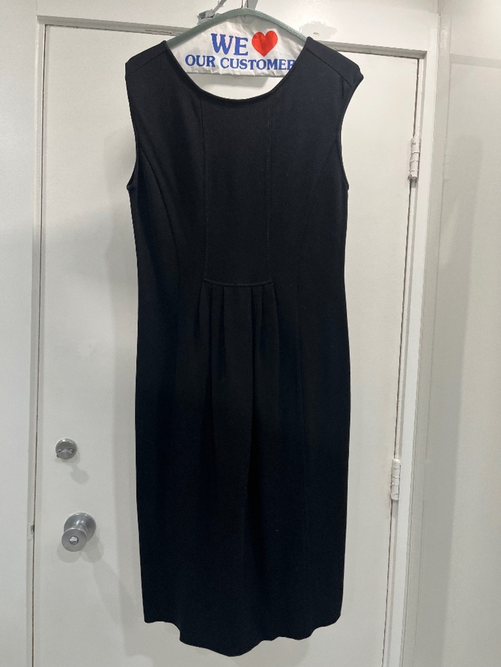 Armani Black Wool Dress.  Made in Italy.  Size 6.